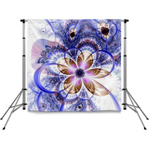 Colorful Light Fractal Flower Or Butterfly, Digital Artwork Backdrops 60811365