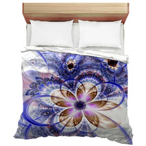 Colorful Light Fractal Flower Or Butterfly, Digital Artwork Bedding 60811365