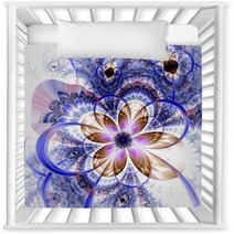 Colorful Light Fractal Flower Or Butterfly, Digital Artwork Nursery Decor 60811365