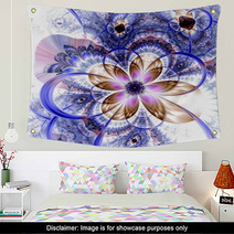 Colorful Light Fractal Flower Or Butterfly, Digital Artwork Wall Art 60811365