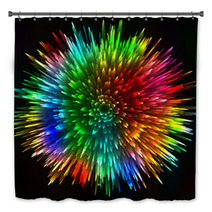 Colorful Light Portal Abstract Background - Vector Astral Bath Decor 70638094