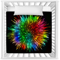 Colorful Light Portal Abstract Background - Vector Astral Nursery Decor 70638094