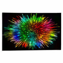 Colorful Light Portal Abstract Background - Vector Astral Rugs 70638094