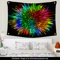 Colorful Light Portal Abstract Background - Vector Astral Wall Art 70638094