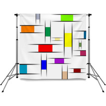Colorful Mondrian Abstract Rectangles Backdrops 24306842
