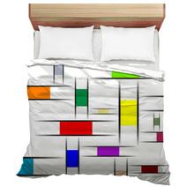 Colorful Mondrian Abstract Rectangles Bedding 24306842