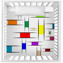 Colorful Mondrian Abstract Rectangles Nursery Decor 24306842