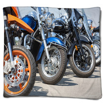 Colorful Motorcycles Blankets 52812277