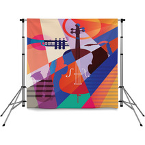 Colorful Music Background Backdrops 185090890