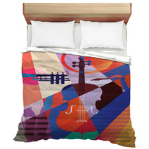 Colorful Music Background Bedding 185090890