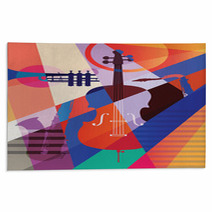 Colorful Music Background Rugs 185090890