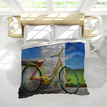 Colorful Old Bike Bedding 16860857
