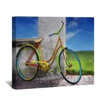 Colorful Old Bike Wall Art 16860857