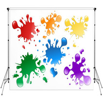 Colorful Paint Splatters Backdrops 12995170