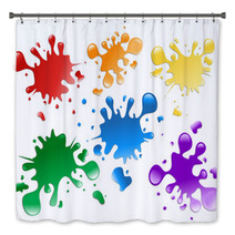 Colorful Paint Splatters Bath Decor 12995170