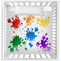 Colorful Paint Splatters Nursery Decor 12995170