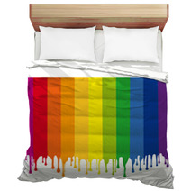 Colorful Painting Drops, Vector Bedding 48279872