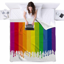 Colorful Painting Drops, Vector Blankets 48279872