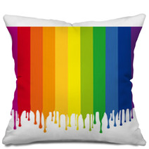 Colorful Painting Drops, Vector Pillows 48279872