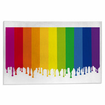 Colorful Painting Drops, Vector Rugs 48279872