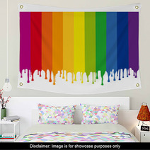 Colorful Painting Drops, Vector Wall Art 48279872