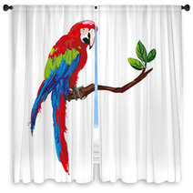 Colorful Parrot Window Curtains 47678328
