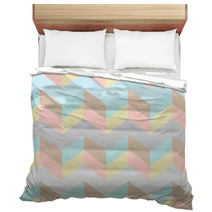 Colorful Pastel Cute Chevron Pattern Bedding 42645193