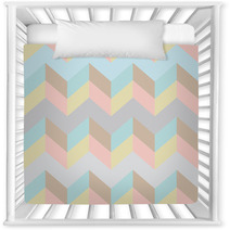 Colorful Pastel Cute Chevron Pattern Nursery Decor 42645193