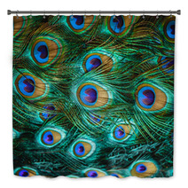 Colorful Peacock Feathers,Shallow Dof Bath Decor 59564235
