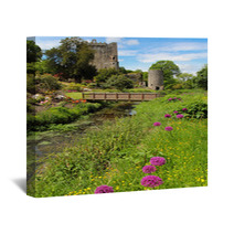 Colorful Postcard Of Blarney Castle Wall Art 53242876
