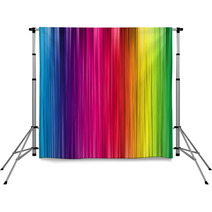 Colorful Rainbow Striped Fine Lines Backdrops 7645356