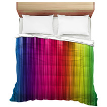 Colorful Rainbow Striped Fine Lines Bedding 7645356