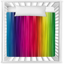 Colorful Rainbow Striped Fine Lines Nursery Decor 7645356