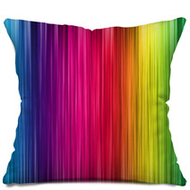 Colorful Rainbow Striped Fine Lines Pillows 7645356