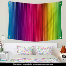 Colorful Rainbow Striped Fine Lines Wall Art 7645356