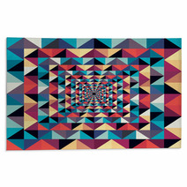 Colorful Retro Abstract Visual Effect Seamless Pattern. Rugs 55411992