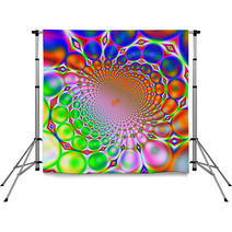 Colorful Retro Psychedelic Bubble Print Backdrops 2131600