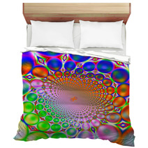 Colorful Retro Psychedelic Bubble Print Bedding 2131600