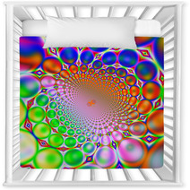 Colorful Retro Psychedelic Bubble Print Nursery Decor 2131600