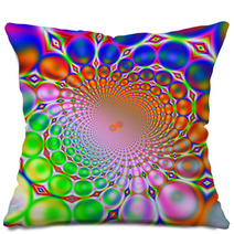 Colorful Retro Psychedelic Bubble Print Pillows 2131600