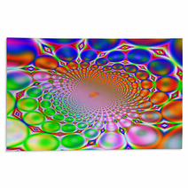 Colorful Retro Psychedelic Bubble Print Rugs 2131600