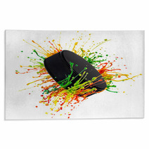 Colorful Splash With Hockey Puck Rugs 52504038