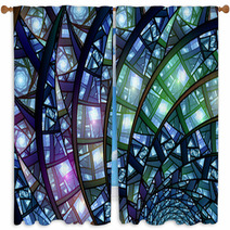 Colorful Stained-glass Window Curtains 61875499