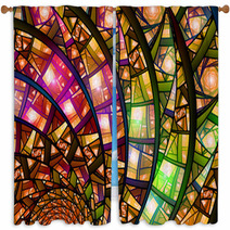 Colorful Stained-glass Window Curtains 67007363