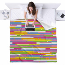 Colorful Stripes Abstract Pattern Blankets 59113160