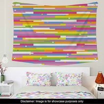 Colorful Stripes Abstract Pattern Wall Art 59113160