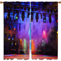 Colorful Theatrical Stage Lights Window Curtains 53536573