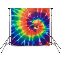 Colorful Tie Dye Fabric Texture Background In Square Ratio Backdrops 71249410