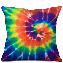 Colorful Tie Dye Fabric Texture Background In Square Ratio Pillows 71249410