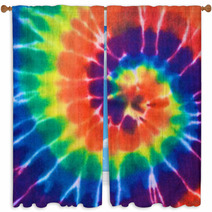 Colorful Tie Dye Fabric Texture Background In Square Ratio Window Curtains 71249410